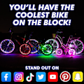 Miniatyrbild 4 av 4: 2-pack LED-cykelhjulsljus! Bli synligare från alla vinklar för ultimat säkerhet