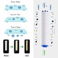 Miniatyrbilde 3 av 5: Høytrykks dusjhode Helice 360 ​​° dusjhode vannbesparende med filter og bryter (gull)