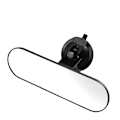 Miniatyrbild 1 av 4: Vit inredning bilbackspegel, sugkopp inredning backspegel, universell bilbackspegel, 360° panoramisk justerbar bilbackspegel