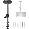 Miniatyrbilde 1 av 5: Universelt veggfeste for projektor, Mini projektor veggfeste, Lite projektorfeste for projektorer CCTV DVR-kamera med 360° roterende hode og gjenge A