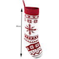 Miniatyrbilde 2 av 2: 46 cm Strikkede julestrømper Tricot Bas Julepynt Hengende Rustikke Lave Dekorasjoner Trepynt