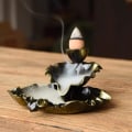 Miniatyrbillede 4 af 5: Lotus Blomster Røgelse Brænder, Tilbagevendende Røgelse Kegle Brænder, Røg Røgelse Holder Til Røgelse Og Duft Dekoration, Røgelse Brænder