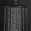 Miniatyrbild 3 av 4: Duschhuvud, Rund 8 tum Fast Dusch Halk ABS Duschtopp Regnvatten Ekonomi Tryck Vatten Piple regn, G1/2 Anslutning, Svart