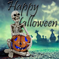 Miniatyrbillede 3 af 3: Halloween kranie græskar harpiks ornamenter dekorative ornamenter Halloween kreative gaver
