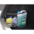Miniatyrbillede 4 af 4: Sæt med 2 universelle netlommer til bagagerum med velcro 25cm x 50cm organizer taske net i bil med velcro solide strimler for tommelfinger op