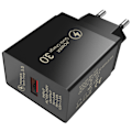 Miniatyrbilde 1 av 5: 3A QC3.0 Enkeltports USB Mobiltelefon Rask Lading Ladere - EU Svart