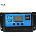 Miniatyrbillede 1 af 3: Solpanel-controller, 12V solpanel-ladningsregulator automatisk solpanel-ladningsregulator PWM-controller (20A) solpanel-controller