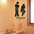Miniatyrbillede 4 af 5: Mand Kvinde Toilet WC Fjernelse Husholdning Hjem Væg Sticker Plakat Væg Dekoration til Soveværelse Stue Badeværelse Køkken Vindue Glas