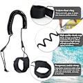 Pikkukuva 2 / 5: (Oranssi väri) Surf Leash Coiled Surfboard Leash 5,5 mm Surfboard Leash 10Ft Surfing Sup Leash TPU Surfboard Leash Paddle Musta Surfing Leash Sup Lea