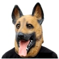 Miniatyrbillede 1 af 5: 1 stk. Halloween Kostumefest Dyrehoved Latex Maske Tysk Hyrdehund Race