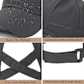 Miniatyrbillede 3 af 5: Dyb grå-hestehale baseball cap, letvægts justerbar hurtig tørrende åndbar solbeskyttelse UV, unisex farve rodet cap cross hat