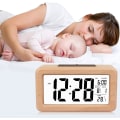 Miniatyrbild 5 av 5: Enkel Trä Digital Väckarklocka med Temperatur, Digital Väckarklocka, Datum, Bakgrundsbelysning, Snooze, för Sovrum, Sängbord, Hem, Kontor, Tyst