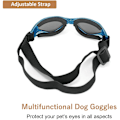 Pikkukuva 2 / 5: M-Dog Goggles, lemmikkieläinten aurinkolasit, taitettavat koiranlasit UV-suojalla (sininen)