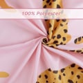 Miniatyrbillede 4 af 4: Bruseforhæng leopard tropisk pink dyr Badeforhæng polyester stof anti-skimmel vandtæt vaskbart badeværelsesforhæng 180 x 180 cm med 12 kroge