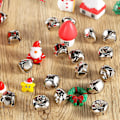 Miniatyrbillede 2 af 3: 100 stk. Jingle Bells, Bulk 1 tommer håndværks klokker DIY klokker til julefestival dekoration hjem indretning, sølv
