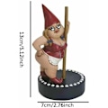 Miniatyrbilde 2 av 5: Statue av dverg danser, håndverk i resin dverg skulptur statue av hage dverg landskap hage ornamenter 1256cm