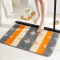 Miniatyrbild 1 av 2: Absorberande golvmattor, halkfria mattor för badrumsingångar, badrumsmatta för hushåll (orange grå, 40*60cm(16*24in))