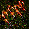 Miniatyrbild 4 av 5: 1 st 5 lampor Godissockerrör Form Design LED Dekorativa Solcellslampor Utomhus Gård Lampor