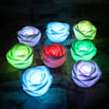 Miniatyrbild 4 av 5: Bröllop Alla hjärtans dag Romantisk Dekoration Simulerad Ros Färgglad Lampa Blomma Tealight LED Elektronisk Tealight Lampa (8 st)