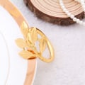 Miniatyrbilde 2 av 3: 6 stk/pakke Hotel Rings Holder Blader Spenne Jul Bryllupsfest Gull Middagsbord Dekorasjon