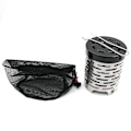 Miniatyrbillede 3 af 5: Sort Mesh Taske Nylon Taske Holdbar Mesh Taske med Snøre Lille Rejsetaske Mesh Opbevaringspose til Kosmetik Brusebad Gels Krukke Tennisbold Værktøjer 5 stk/lo