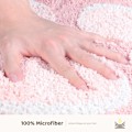 Miniatyrbild 4 av 5: Mjuk mikrofiber halkfri badrumsmatta för badrum - 49,8 x 62 cm - Maskintvättbar - Rosa