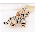 Miniatyrbillede 3 af 3: (glod) 1 stk. nøglering sød tiger metal glitter nøglering krystal rhinestone nøglering håndtaske, vedhæng nøglering