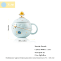 Miniatyrbilde 4 av 4: Space Cameo Planet Astronaut Mug er egnet for kaffe te melk. Vakre romdekorasjoner Morsomme bursdagsgaver for jenter gutter kvinner (Lyseblå)