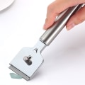Miniatyrbillede 3 af 5: Sølv - 1 professionel skraber i rustfrit stål til glas og keramiske kogeplader til skrabning af maling, tapet, klistermærker, etiketter,.