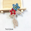 Miniatyrbillede 5 af 5: 11stk broderede retro blomster patch boho rose buket broderet patch sy på eller stryg på