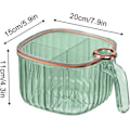 Miniatyrbillede 3 af 5: (Grøn) Transparent krydderi opbevaringsboks, transparent krydderiglas - Fugtsikker krydderiglas med låg og ske, krydderibeholder