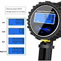 Miniatyrbillede 4 af 5: Digital 250 psi dæktryksmåler, højpræcis digital dæktryksmåler med oppustningspistol til cykel, motorcykel, bil, 2 AAA-batterier, LCD