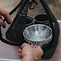 Miniatyrbillede 5 af 5: Holdbar Trekant Hængepose - Foldbart Camping Opbevaringsnet til Picnic og BBQ Udstyr Stor