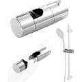 Miniatyrbillede 1 af 5: Brusehovedholder, brusehovedholder til justerbar glidebøjle 19-25 mm, brusehovedholder glidebøjle uden boring, 360° roterende brusehovedholder til brusebad