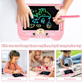 Miniatyrbilde 5 av 5: 12 tommers LCD skrivetavle - Med slettelig - Miljøvennlig - Lyse farger - Gave til 3, 4, 5, 6, 7, 8 år gamle jenter og gutter