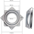 Miniatyrbilde 2 av 5: Kulelager Dreieplate, Dreieplate, Dreiefot, 360 Roterende Plate, Firkantet Metalldreiefot, Dreibar Båtstol Bar, Dreibar Stolseteplate, 4 tommer