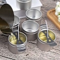 Miniatyrbild 2 av 3: Ljusburkar för ljustillverkning, 12-pack Tomma Metallburkar med Lock, DIY Ljusbehållare för Ljustillverkning, Hantverk, Förvaring, etc. (2oz, silver)