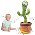 Miniatyrbilde 4 av 5: Leke Dansende Kaktus Stemmeopptaker Baby Leker - Interaktive Plysjfigurer Talking Cactus Leker for Gutter og Jenter - Syngende Kaktus Spiller Inn og Gjentar -
