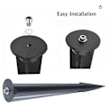 Miniatyrbillede 2 af 5: 2 stk. havesokkel, til havelamper, sort, 26,5 cm, 50 mm Ø