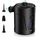 Miniatyrbillede 1 af 5: Elektrisk luftpumpe, 5200mAh genopladeligt batteri, mini elektrisk luftpumpe med 3 luftdyser, hurtig oppumpning til oppustelig båd/luftmadras