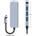 Pikkukuva 4 / 4: USB C -keskitin 4-porttinen USB 3.0 -sovitin
