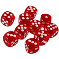 Pikkukuva 1 / 5: 10 kpl noppaa (punainen) monipuolinen D6 noppa 16mm akryylinoppasetti DND noppapeliin RPG MTG pöytäpeleihin