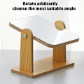 Miniatyrbild 4 av 5: 360° roterande bärbar bordsdisk bänkskiva badrumsspeglar rakning smink spegel med stativ hög klar rektangulär spegel fristående, stor