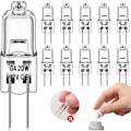Miniatyrbild 1 av 4: Halogenlampa g4 (10 stycken) 12V 20W 2800K Halogenlampor Varmvitt Ljus Dimbar För att ersätta kristallkronor, belysta skyltar, kökslampor