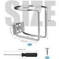 Miniatyrbillede 4 af 5: Bådkopholder 2 stk. Universal Bådringsholder Rustfrit Stål Drikkekopholder til Marine Ringformet Yacht Trailer Bil Lastbil
