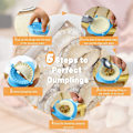 Miniatyrbilde 3 av 5: (Blå, Grønn, Klar) Multifunksjonelt ravioli-formsett med 6, håndpresset, vaskbart ravioli-deigpresse-sett og sammenleggbare ravioli-former.
