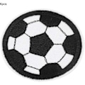 Miniatyrbillede 4 af 4: Stof Fodbold Broderet Patch Flere Dekorerede Mønstre Diy Sytilbehør Dekoration Tøj Mærke Håndværk Tilbehør