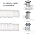 Miniatyrbild 3 av 5: Reservdelar rör Intex uppblåsbar pool för poolpumpar på 300/330/530/1000 gallon (2-pack)