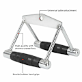Miniatyrbillede 3 af 5: Dobbelt håndtag fitnessudstyr Dobbelt håndtag parallel pull trekant, pull up trekant, dobbelt D håndtag træningspres bar