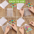 Miniatyrbillede 5 af 5: Sæt med 100 organza poser - 13 x 18 cm - Gaveposer til fester, bryllupper, smykkeposer, slikposer og makeup poser (hvid - 13 x 18 cm)